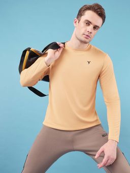 Technosport - Men Solid Slim Fit Round Neck Sports T-Shirt With Technocool