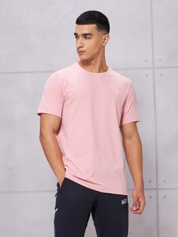 Technosport - Men Solid Slim Fit Round Neck Sports T-Shirt With Cotflex