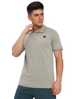 Technosport - Men Solid Slim Fit Polo Sports T-Shirt With Elasto Plus