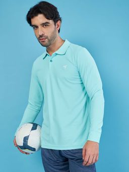 Technosport - Men Solid Slim Fit Polo Sports T-Shirt With Matpiq