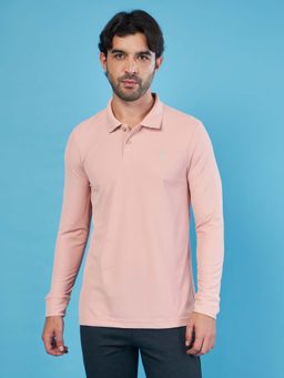 Technosport - Men Solid Slim Fit Polo Sports T-Shirt With Matpiq