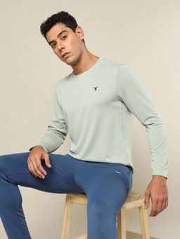 Technosport - Men Melange Slim Fit Round Neck Sports T-Shirt With Double Cool