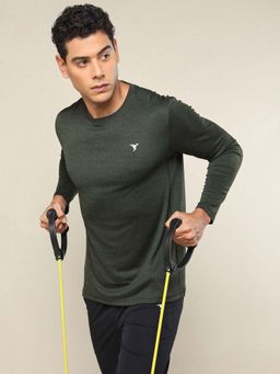 Technosport - Men Melange Slim Fit Round Neck Sports T-Shirt With Double Cool