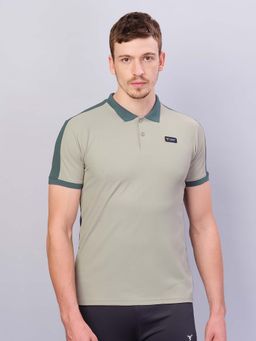 Technosport - Men Colorblock Slim Fit Polo Sports T-Shirt With Matpiq