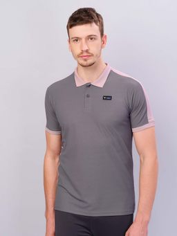 Technosport - Men Colorblock Slim Fit Polo Sports T-Shirt With Matpiq