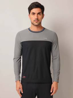 Technosport - Men Colorblock Slim Fit Round Neck Sports T-Shirt With Matpiq