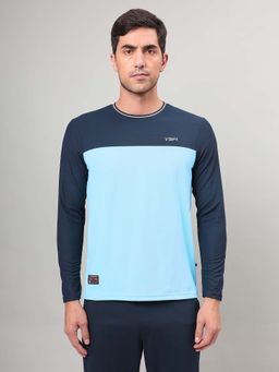 Technosport - Men Colorblock Slim Fit Round Neck Sports T-Shirt With Matpiq