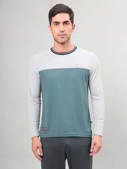 Technosport - Men Colorblock Slim Fit Round Neck Sports T-Shirt With Matpiq