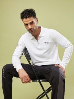 Technosport - Men Solid Slim Fit Polo Sports T-Shirt With Matpiq