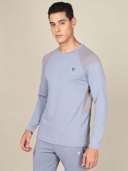 Technosport - Men Colorblock Slim Fit Round Neck Sports T-Shirt With Technocool