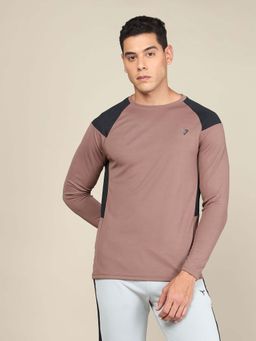 Technosport - Men Colorblock Slim Fit Round Neck Sports T-Shirt With Technocool