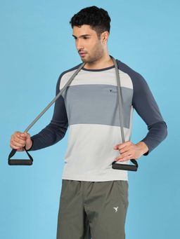 Technosport - Men Colorblock Slim Fit Round Neck Sports T-Shirt With Technocool