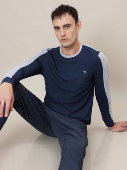 Technosport - Men Colorblock Slim Fit Round Neck Sports T-Shirt With Matpiq