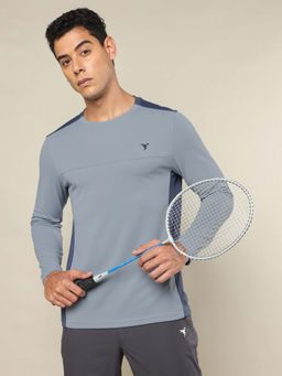 Technosport - Men Colorblock Slim Fit Round Neck Sports T-Shirt With Technocool