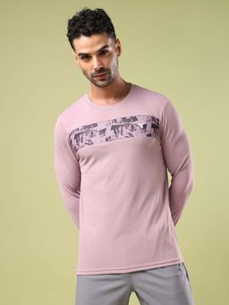Technosport - Men Printed Slim Fit Round Neck Sports T-Shirt With Technocool
