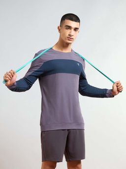 Technosport - Men Colorblock Slim Fit Round Neck Sports T-Shirt With Matpiq
