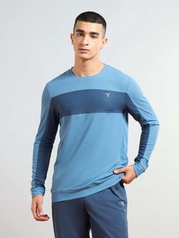 Technosport - Men Colorblock Slim Fit Round Neck Sports T-Shirt With Matpiq
