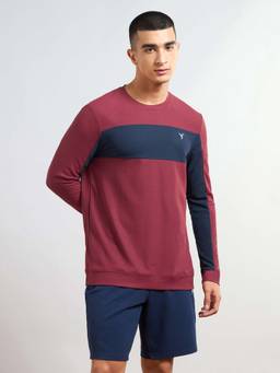 Technosport - Men Colorblock Slim Fit Round Neck Sports T-Shirt With Matpiq