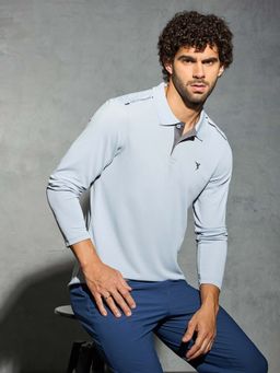 Technosport - Men Solid Slim Fit Polo Sports T-Shirt With Technocool