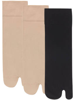 NEXT2SKIN - Womens Nylon Ankle Length Opaque Thumb Multi-Color Socks - Pack of 3