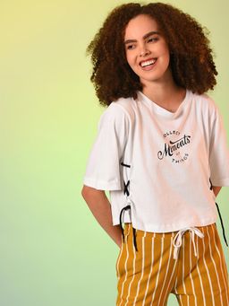 PINACOLADA - Women Printed Stylish Casual Crop Top