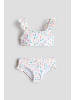 H&M - Girls White Flounced Bikini