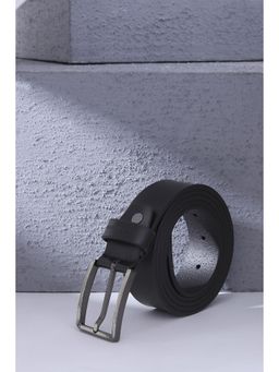 Peter England - Men Black Solid Genuine Leather Belt