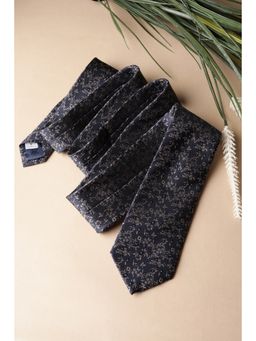 Van Heusen - Men Navy Blue Embroidered Formal Tie