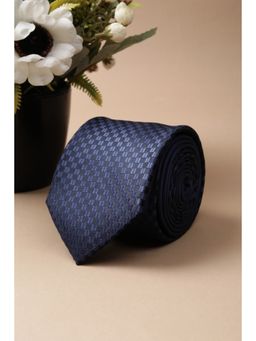 Van Heusen - Men Navy Blue Embroidered Formal Tie