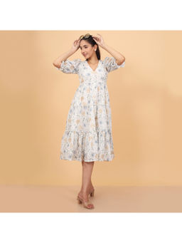 HANDME - Botanical Hakoba A-Line Dress