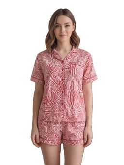 FABLUSH - Women Nightwear Nightsuit Red (Pack of 2)