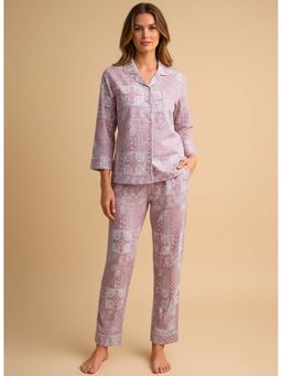 FABLUSH - Women Nightwear Nightsuit Pink (Pack of 2)