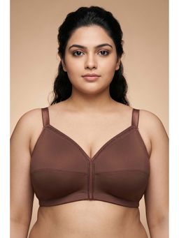 Zivame - True Curve Cotton Laminated Non Wired Full Coverage Minimiser Bra - Nutmeg