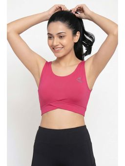 Zivame - Zelocity Medium Impact Quick Dry Sport Bra - Pink Yarrow