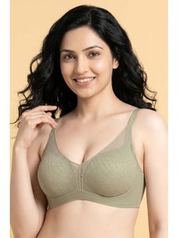 Zivame - Freeform Non Wired Medium Coverage Push Up Bra - Green