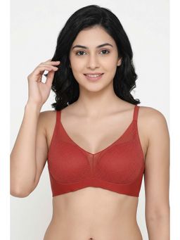 Zivame - Freeform Non Wired Medium Coverage Push Up Bra - Red