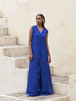 PINK CITY BY SARIKA - Blue Easy Breezy Jumpsuit