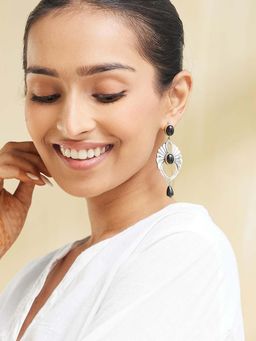 Fabindia - Women Black Dangler Earrings