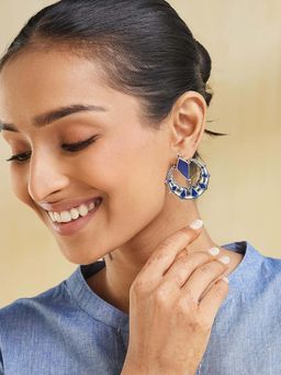 Fabindia - Women Blue Drop Earrings