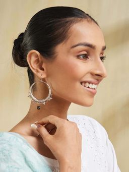 Fabindia - Women Black Bead Drop Earrings