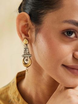 Fabindia - Women Multi-Color Pearl Dangler Earrings