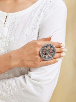 Fabindia - Women Multi-Color Stone Adjustable Ring