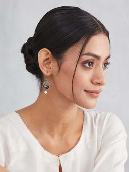 Fabindia - Women Metal Multi-Color Stone Dangler Earrings