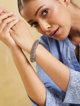 Fabindia - Women Brass Red Stone Openable Kada