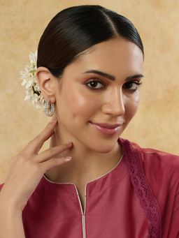 Indinoor - Women Zircon Party Hoop Earrings