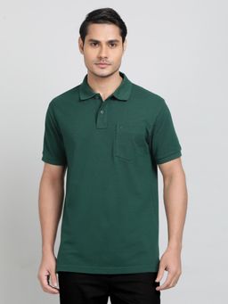 Greenfibre - Green Blended Solid Polo T-Shirt