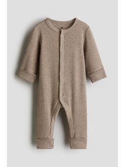 H&M - Beige Adjustable-Fit Romper Suit