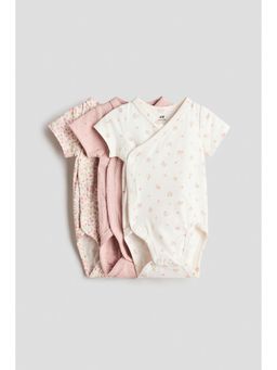 H&M - Pink 3-Pack Wrapover Bodysuits