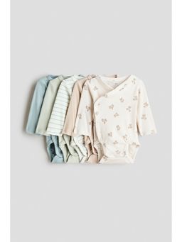 H&M - Turquoise 5-Pack Wrapover Bodysuits