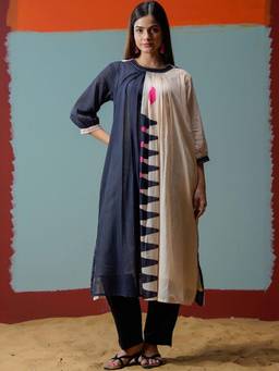 Gahan - Womens Black Kurta and Pant in Cotton Blend